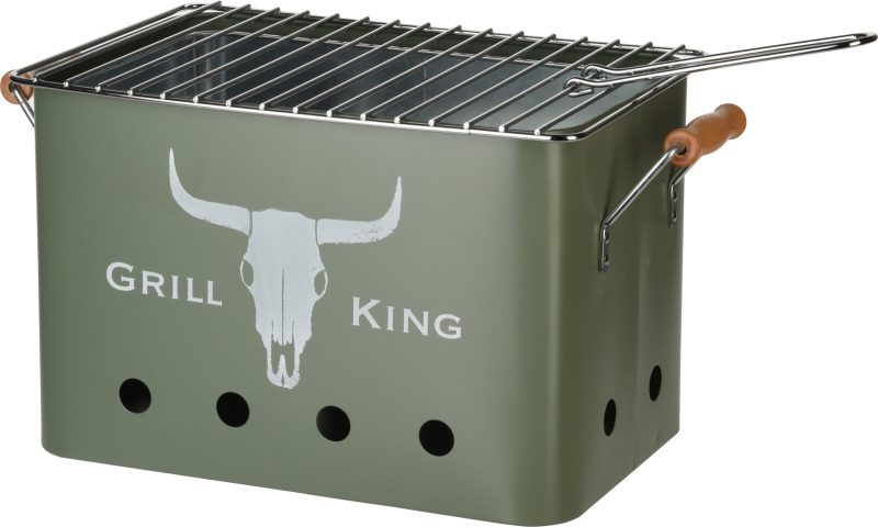 Gratar Grill King, rectangular, metal, verde, 32x20xH20 cm