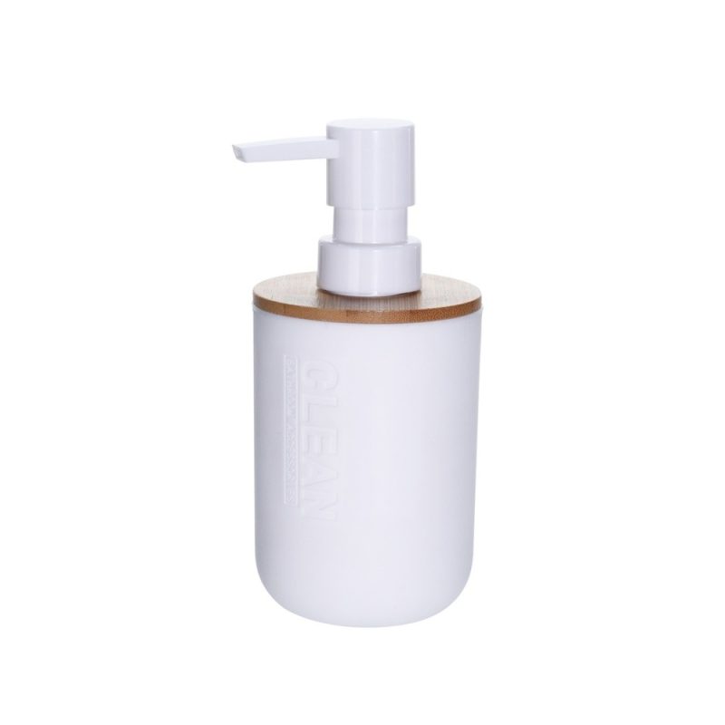 Dozator sapun lichid Ecellent White, plastic, 300 ml, 7x16 cm