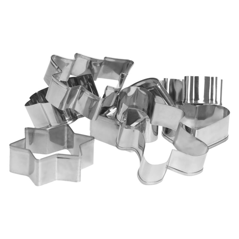 Set 8 modele biscuiti Dolcy, metal, 6,1 x 13,5 x H 2 cm